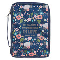 DONE IN LOVE NAVY FLORAL 1 COR 16:14