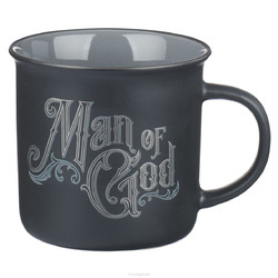 CHARCOAL GRAY MAN OF GOD -1 TIMOTHY 6:11 - MUG - 355 ML - 1220000322844