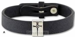 LEATHER BRACELET CROSS OF NAILS - 195002316522