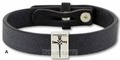 LEATHER BRACELET CROSS OF NAILS