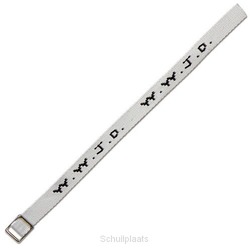 W W J D ARMBANDJE GEWEVEN WIT - 4250944309554