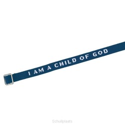 GEWEVEN ARMBAND BLAUW I AM A CHILD OF GO - 4260658430178