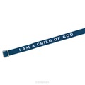 GEWEVEN ARMBAND BLAUW I AM A CHILD OF GO