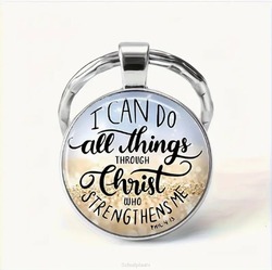 KEYRING METAL/EPOXY I CAN DO ALL THINGS - 7422257148121