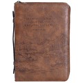 BIBLECOVER LARGE BROWN FOR I KNOW THE PL