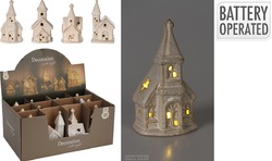 LED LIGHT FIGURINE CHURCHES ASSORTED - 8720573686662