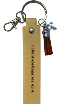 SLEUTELHANGER KUNSTLEER JIJ BENT KOSTBAA - 8785321610047