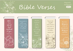 MAGNETIC BOOKMARKS (5) PASTEL FLOWERS - 8785321610535