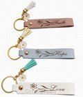 LUXLEATHER KEYRING FAITH - PINK