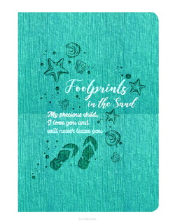 LUXLEATHER JOURNAL FOOTPRINTS IN THE SAN - 9555483832743