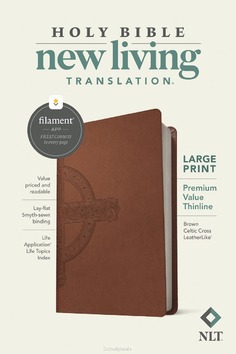 NLT - LP PREMIUM VALUE THINLINE BIBLE - BROWN, SOFT LEATHERLOOK - 9781496458087