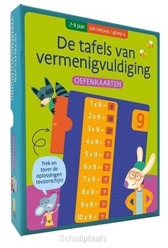 TAFELS VAN VERMENIGVULDIGING  OEFENKAART - 9789044757965