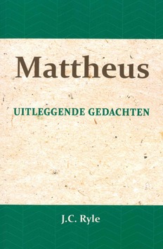 UITLEGGENDE GEDACHTEN MATTHEUS - RYLE, J.C. - 9789057193491