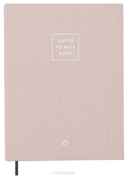 QUOTE NOTE BOOK - ESSENCIO - 9789491808548