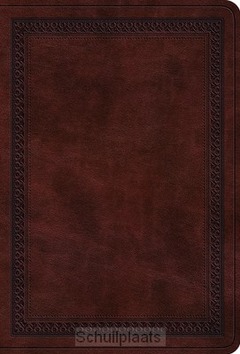 ESV - LARGE PRINT COMPACT BIBLE - BROWN, ORNAMENT DESIGN - 9798874903060