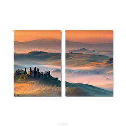 WANDBORD A3 OCHTENDNEVEL BOVEN TOSCANE - TWEELUIK - MA29001