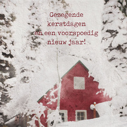 MINIKERSTKAART SNEEUWHUIS - KERST - MA41202