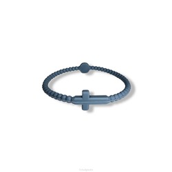 SILICONENARMBAND KRUIS BLAUW - SIERADEN - MA47516