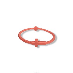SILICONENARMBAND KRUIS ZALMROZE - SIERADEN - MA47518