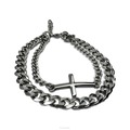 DUBBELE HERENARMBAND KRUIS